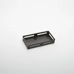 image of American Metalcraft BR126 Riser, 12-1/8" L x 6-1/8" W x 2" H, Black Stainless Steel, Up to 4" H, 1-2 Step Options