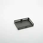 image of American Metalcraft BR128 Display Riser, 12-1/8" L x 8-1/8" W x 2" H, Black 403 Stainless Steel, H up to 4"