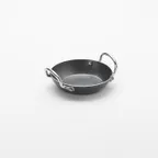 image of American Metalcraft BSPP4 Paella Pan, 8 Oz (0.23 L) 6" Diameter Round Black Steel, Induction Ready