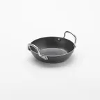image of American Metalcraft BSPP5 Paella Pan, 13‑Oz 6.75″ Diameter Round Black Steel, Induction Ready