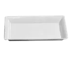 image of American Metalcraft CER21 White Ceramic Platter, 21" x 12-3/4" x 3-1/4" Dishwasher‑Safe, Fits IS12‑14