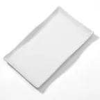 image of American Metalcraft CER25 White Ceramic Rectangular Platter, 21.75" x 14.13" x 2", Dishwasher‑Safe