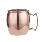 image of American Metalcraft CM16P Moscow Mule Mug, 16 oz, 3‑1/4″ Dia. x 3‑7/8″ H, Handle, Copper Satin
