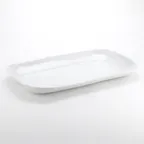 image of American Metalcraft CPL21CL Plastic Serving Platter, 21" L x 12-7/8" W x 2" H White Melamine, BPA‑Free, NSF