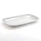 image of American Metalcraft CPL21SH Platter, 21" x 12-7/8" x 2" Melamine, Gray, Break-Resistant, BPA-Free, NSF