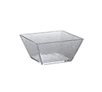 image of American Metalcraft CRGSQ73 Square Clear Plastic Bowl, 58 oz (1 Quart) Rain Bowl, 7"L x 7"W x 3.25"H, Medium, Styrene