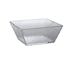 image of American Metalcraft CRGSQ94 Large Square Plastic Bowl, 3 Quart (125 oz) Capacity, Clear Styrene