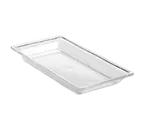image of American Metalcraft CRGT21 Clear Rain Tray, 152‑oz (4.75‑qt) Capacity, 21" L x 13" W x 2" H, Plastic Serving Platter