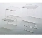 image of American Metalcraft CRS1 Clear Acrylic Square Risers 4pcs - 4/Set