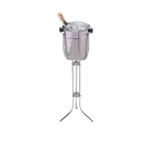 image of American Metalcraft CS31 Champagne Bucket Stand, 28" Chrome Plated Steel Rods, Chrome