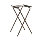 image of American Metalcraft CTS31 Stand, 19" L x 15-5/8" W x 31" H, Black Nylon Straps, Folding Chrome-Plated Frame Plastic Feet