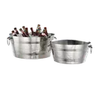 image of American Metalcraft DWBT185 Tub, 29 Qt 27.8 L Steel, Insulated, 18-1/2" Dia x 9" H, Hammered Finish