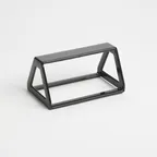 image of American Metalcraft DWRB2 Rubberized Black Display Wedge, Rectangular Plastic Base