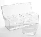 image of American Metalcraft FCS16 Condiment Server Set, 88-oz Capacity, 16" L x 6.25" W x 5.25" H
