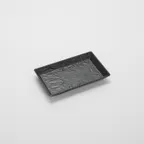 image of American Metalcraft FSMEL12 - Tray, 12" L x 7" W x 1.5" H, Break-Res Melamine, Slate Black Finish