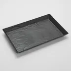 image of American Metalcraft FSMEL23 - Serving Tray, 18" L x 8-1/4" W x 2" H, Break‑Resistant Melamine Black