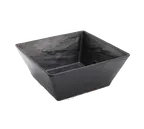 image of American Metalcraft FSMEL94 Square Melamine Bowl, 3-Quart (125 oz), 9.5" x 4" Black, Break-Resistant Plastic