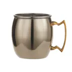 image of American Metalcraft GM16P Moscow Mule Mug 16 oz 3‑1/4" Dia × 3‑7/8" H Steel Brass Gold Satin