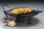 image of American Metalcraft GSS17 Griddle Stand Riser, 17" Diameter x 4¼" H, Wrought Iron, Hand‑Wash Only