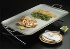 image of American Metalcraft GSST2514 Griddle Stand Riser, Silver Steel 26.25x14x4.25"