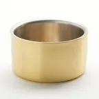 image of American Metalcraft GW4 Double‑Wall Bowl – 4‑3/4" Dia x 2‑1/2" H, 1‑Quart (17 oz), Steel Gold