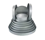 image of American Metalcraft HC5115 - 15"/14-7/8"/1.5" Deep Self-Stacking Pizza Pan, 14 GA Aluminum, Hard-Coat