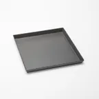image of American Metalcraft HCSS12 Pizza Pan, 12" x 12" Square, 1" Deep Aluminum with Hard Coat Finish