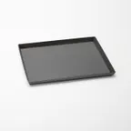 image of American Metalcraft HCSS1411 Rectangular Pizza Pan 14" L x 10" W x 1" H Hard Coat Aluminum