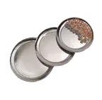 image of American Metalcraft HMRST2001 Round Serving & Display Tray, 20" Dia x 1-1/8" H, Stainless Hammered