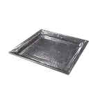 image of American Metalcraft HMSQ18 Square Stainless Steel Serving Tray, 18" x 18" x 1-1/8" Hammered