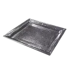 image of American Metalcraft HMSQ22 Square Serving & Display Tray, 22" L x 22" W x 1-1/8" H, Stainless Steel, Hammered