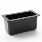 image of American Metalcraft IBT126 Ice Display Insert, 1/3 Size Rectangular Polycarbonate Liner, Black Plastic