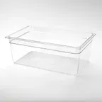 image of American Metalcraft IBT200 Beverage Tub Insert Clear Polycarbonate Plastic Rectangular Liner