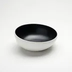 image of American Metalcraft LFTBB8 40 oz Plastic Bowl, 8½" Dia x 3½" H, Round Melamine, White/Black Speckles, 1‑Quart Capacity