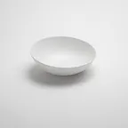 image of American Metalcraft LFTBW12 - 12" Dia x 4" H Angled Round Melamine Bowl, 2 Quart (94 oz) White Reusable Dinnerware