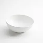 image of American Metalcraft LFTBW8 40 oz (1 Quart) Round Melamine Bowl, 8½" Dia x 3½" H, White
