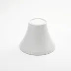 image of American Metalcraft LFTW65 Pedestal Stand, 6-1/2" Dia x 4-7/8" H, White Melamine Lift, 1"-4" Height