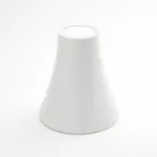 image of American Metalcraft LFTW67 Pedestal- 6-1/2" Dia x 7-1/8" H, White Melamine Lift, Height5-9"/Dia5-10"