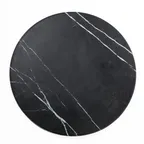 image of American Metalcraft MB21 Serving Board – 21½" Dia x 1⅛" H Melamine Tray, Black Marble Pattern, No Handle