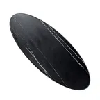 image of American Metalcraft MB25 Oval Melamine Serving Board, 25.5" L x 10.25" W x 1.125" H, Black Marble Pattern, Handle‑Free