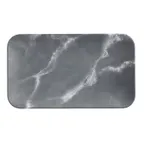 image of American Metalcraft MCP12GM Rectangular Melamine Serving Platter, 12" L x 7" W x 1" H, Matte Marble Grey Dinnerware