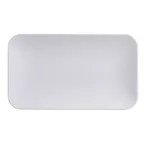 image of American Metalcraft MCP12WH - 12" x 7" x 1" Rectangular Melamine Platter, Matte White, Mix Matte