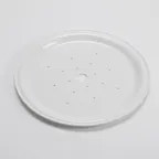 image of American Metalcraft MDT12W White Melamine Seafood Drip Tray, 12-3/8" Diameter, Plastic