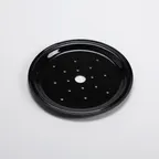image of American Metalcraft MDT9B Seafood Tray – 9‑3/8" Black Melamine Drip Tray, Plastic, 9" for Shellfish Serving