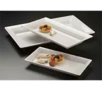 image of American Metalcraft MEL21 Rectangular Platter, 21" L x 13" W x 2" H, White Melamine, Dishwasher Safe, Fits IS12