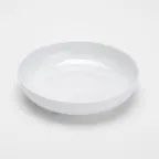 image of American Metalcraft MELR9 Bowl, 46 oz (1 qt) Plastic Bowl, 9.5" Dia x 2.125" H, White Melamine