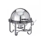 image of American Metalcraft MESA91H 6‑qt Chafing Dish 180° Roll‑Top Hammered 18/10 Stainless Steel Handle