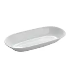 image of American Metalcraft MLRS16 Oblong Melamine Bowl, 2 Quart (64 oz) White, 16-7/8" L x 8.25" W x 2-3/8" H, Dinnerware