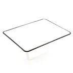 image of American Metalcraft MRCW12 4‑Quart (131 oz) Bowl, 11.75" L x 10.38" W x 3.25" H, White/Black Rim