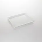 image of American Metalcraft MREC13 13" Rectangular Melamine Platter, White, 12.75" L x 10-3/8" W x 1.25" H